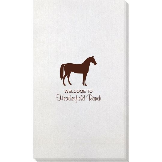 Horse Silhouette Bamboo Luxe Guest Towels
